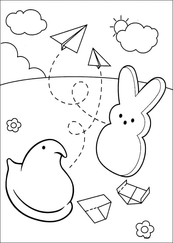 Peeps si diverte da colorare
