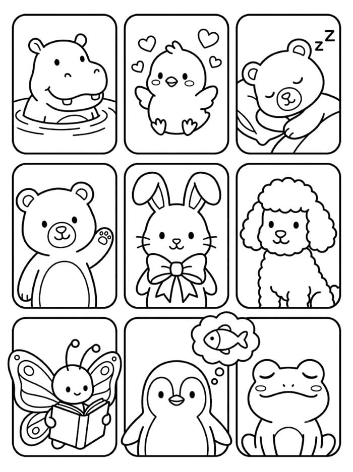 Personaggi Cozy Friend da colorare