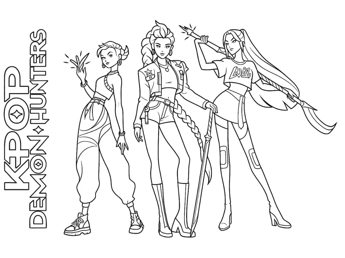 Personaggi Kpop Demon Hunters Da Colorare Scarica Stampa O Colora Personaggi Kpop Demon Hunters Da Colorare Scarica Stampa O Colora