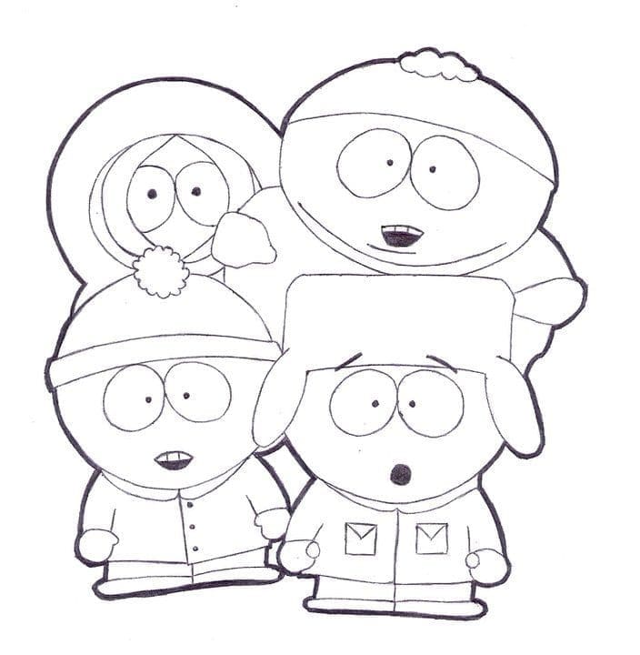 Personaggi South Park da colorare
