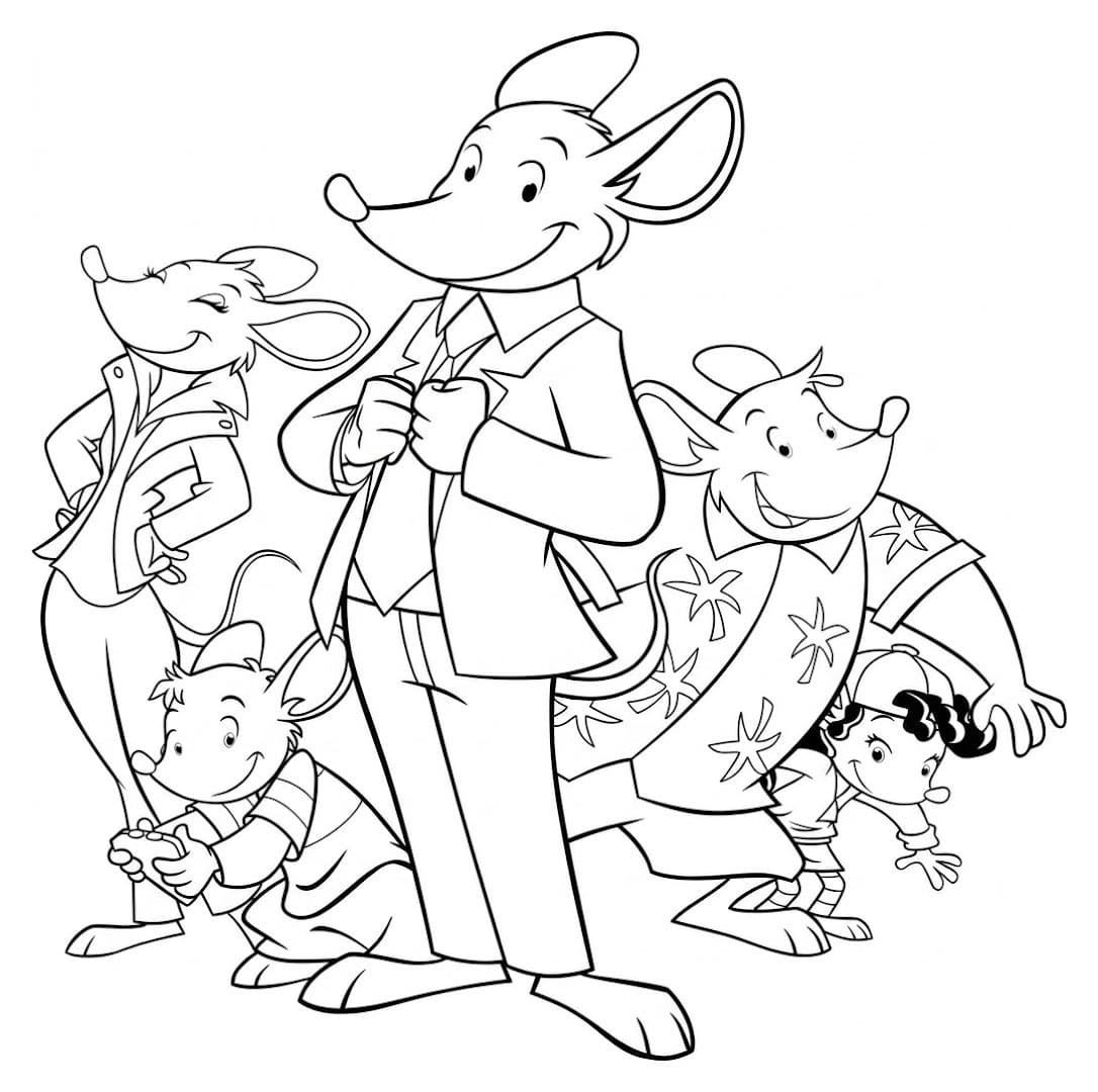 Personaggi di Geronimo Stilton da colorare