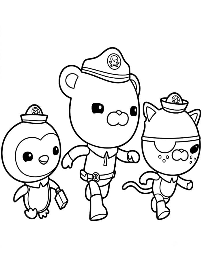 Personaggi di Octonauts da colorare