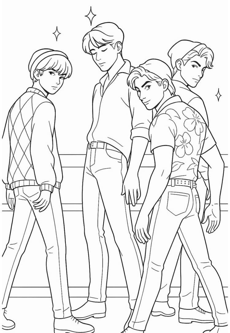 Personaggi di Saja Boys da colorare