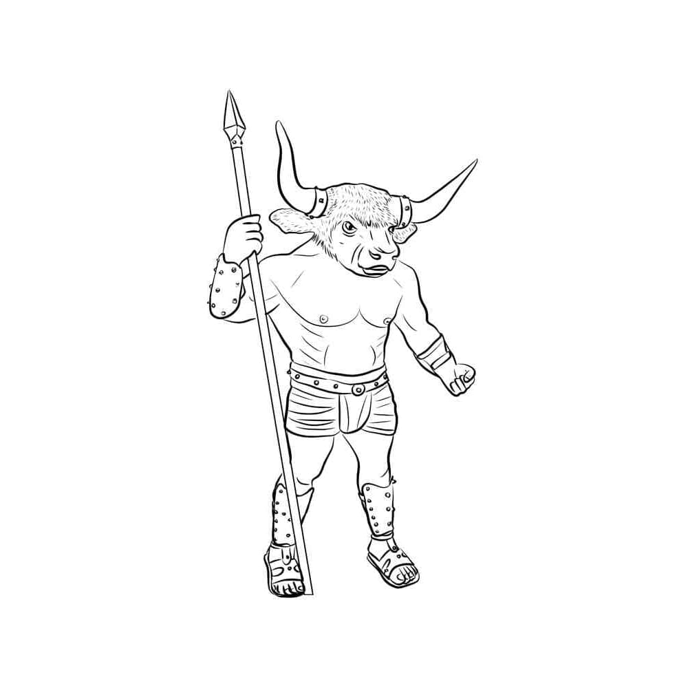 Personaggio Minotauro da colorare
