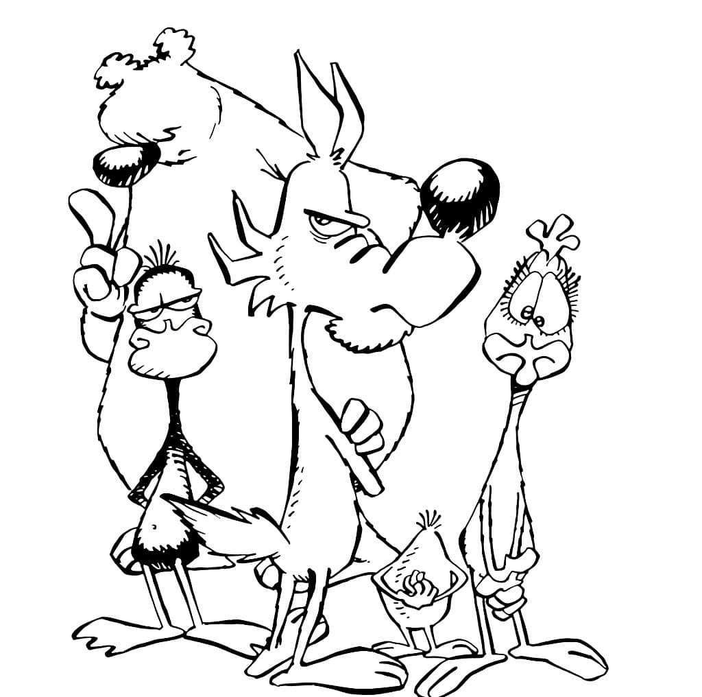 Personaggio di Lupo Alberto da colorare