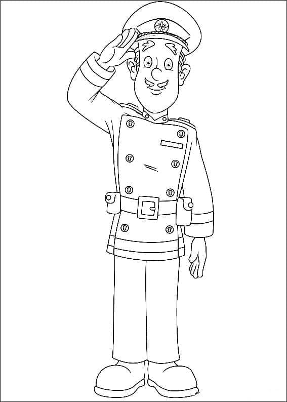 Personaggio di Sam il pompiere da colorare