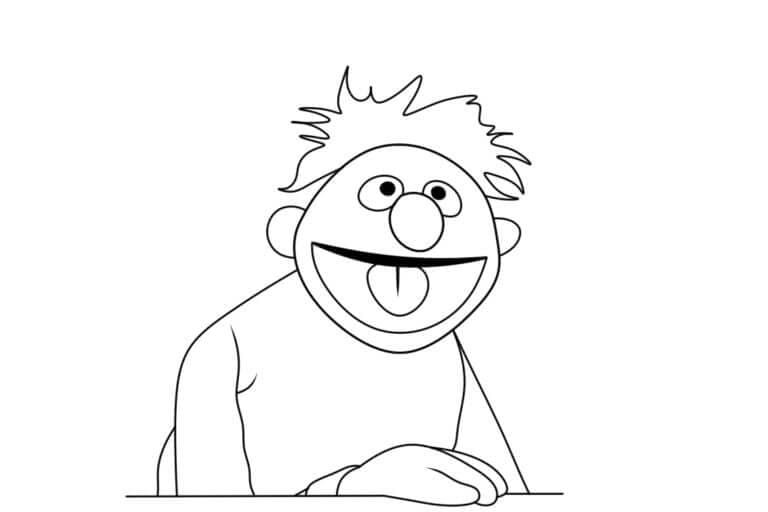 Personaggio divertente di Sesamo Apriti da colorare