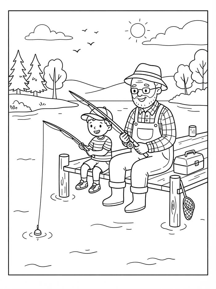 Pesca da colorare