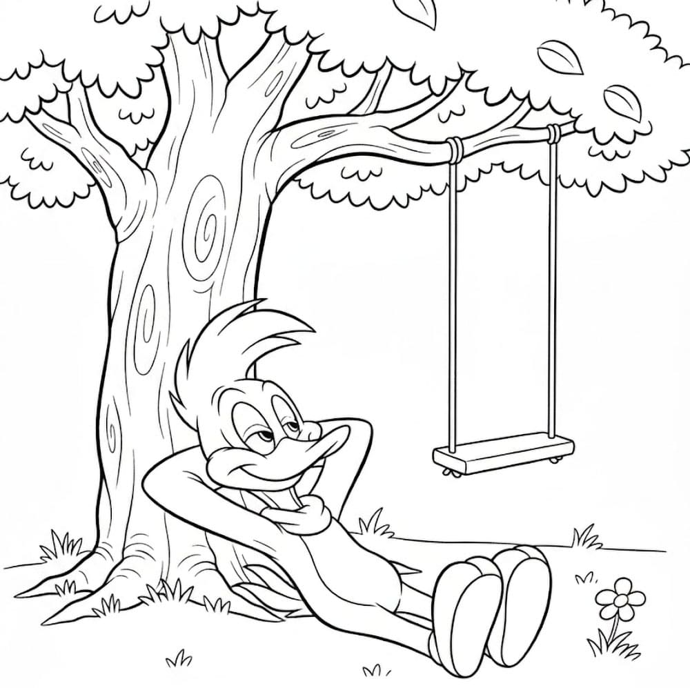 Picchiarello è in pausa da colorare