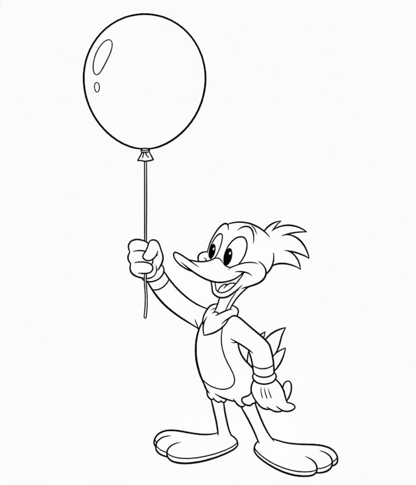 Picchiarello e palloncino da colorare