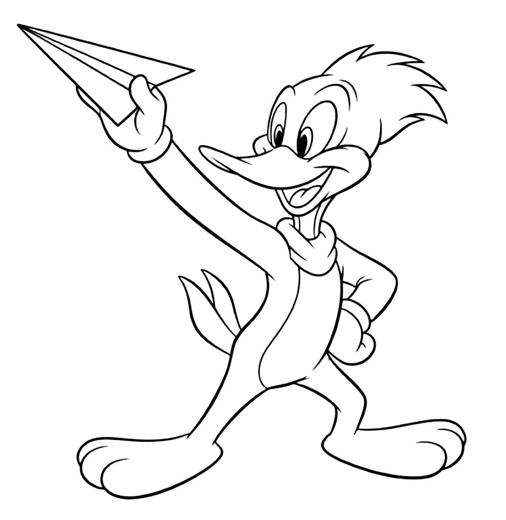 Picchiarello lancia l'aereo da colorare