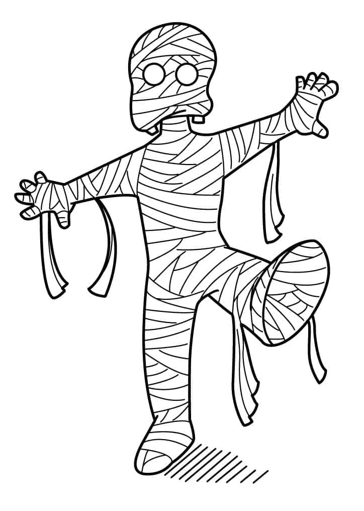 Piccola Mummia da colorare