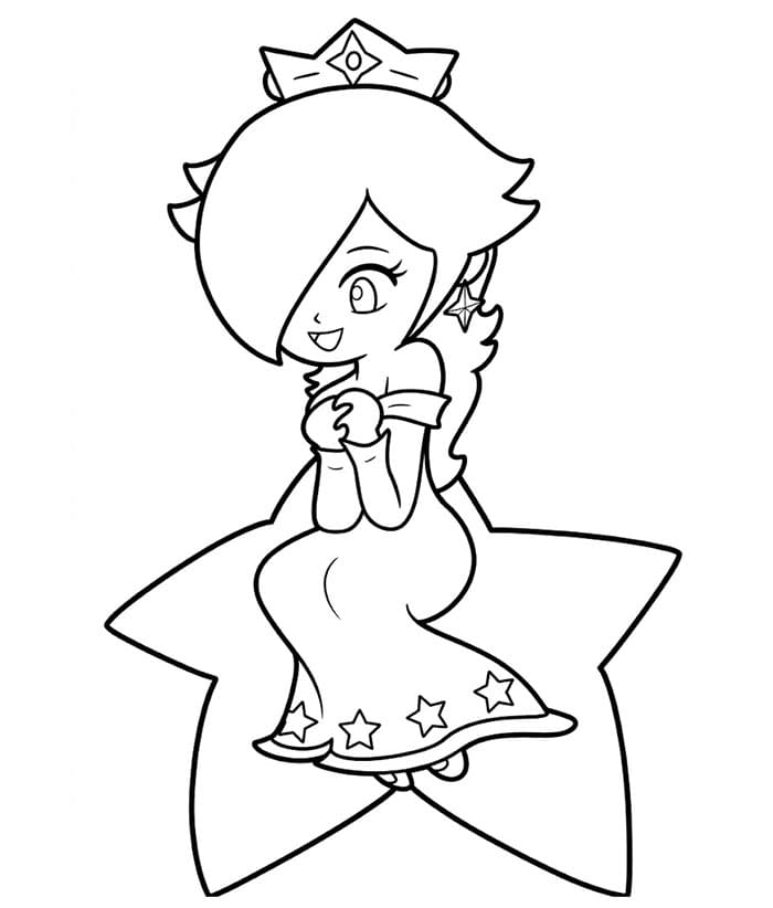 Piccola Rosalina da colorare