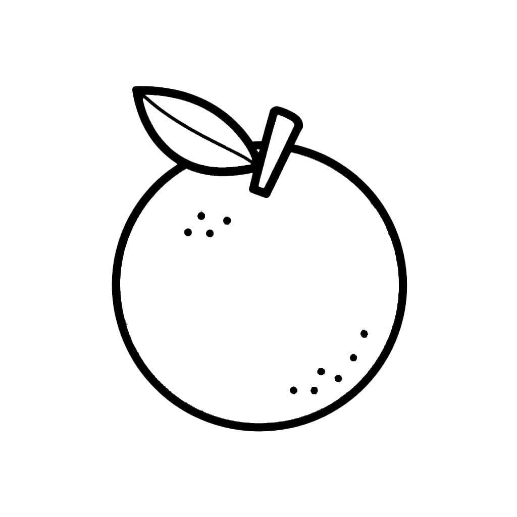 Piccola arancia da colorare