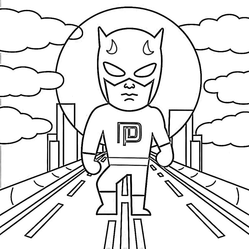 Piccolo Daredevil da colorare