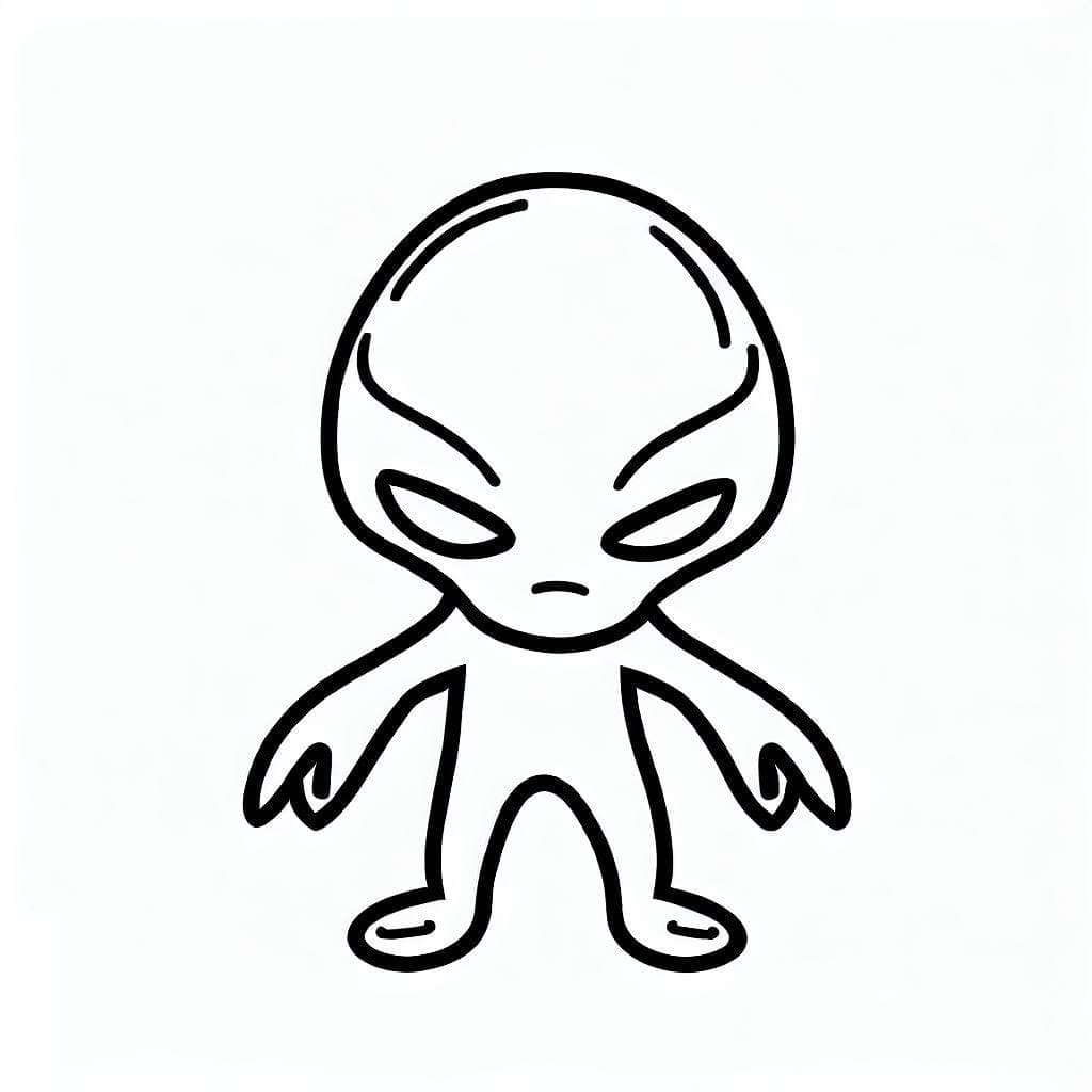 Piccolo alieno da colorare