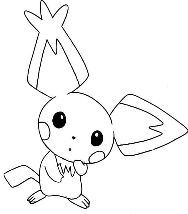 Pichu di base da colorare