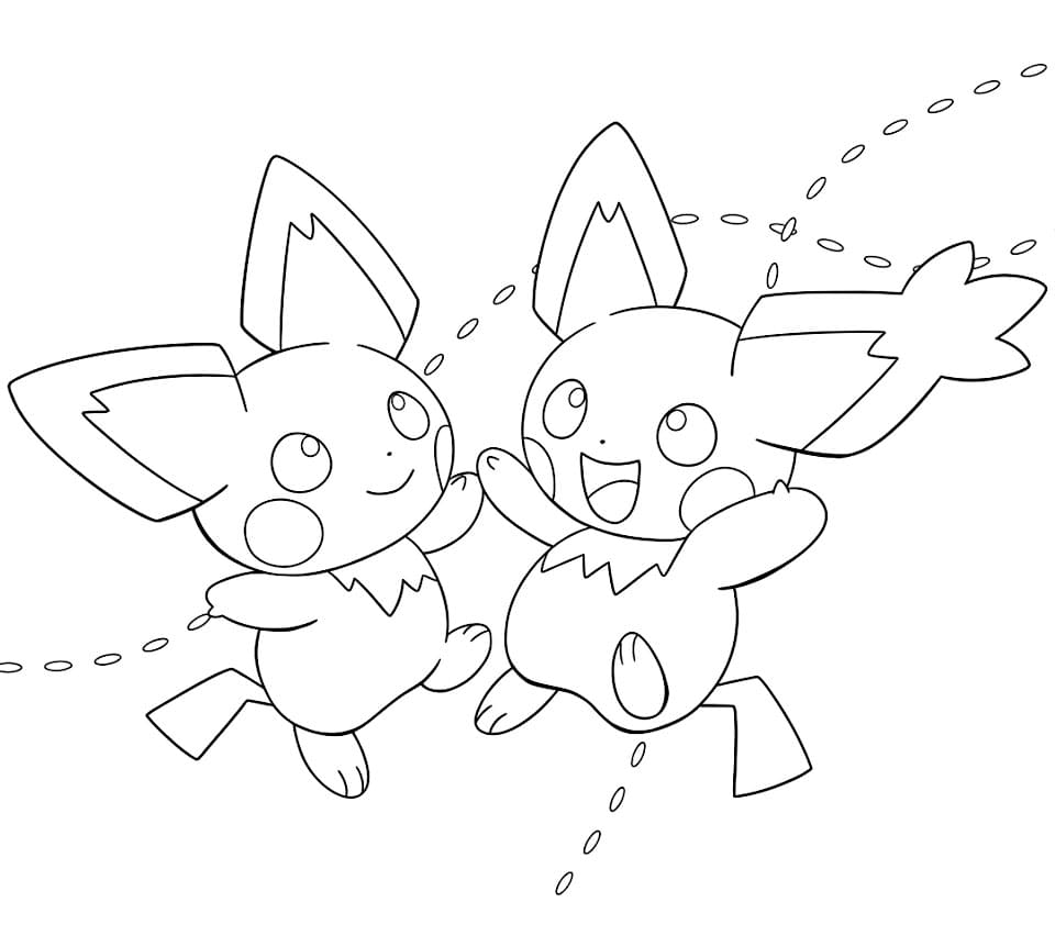 Pichu dispettoso da colorare