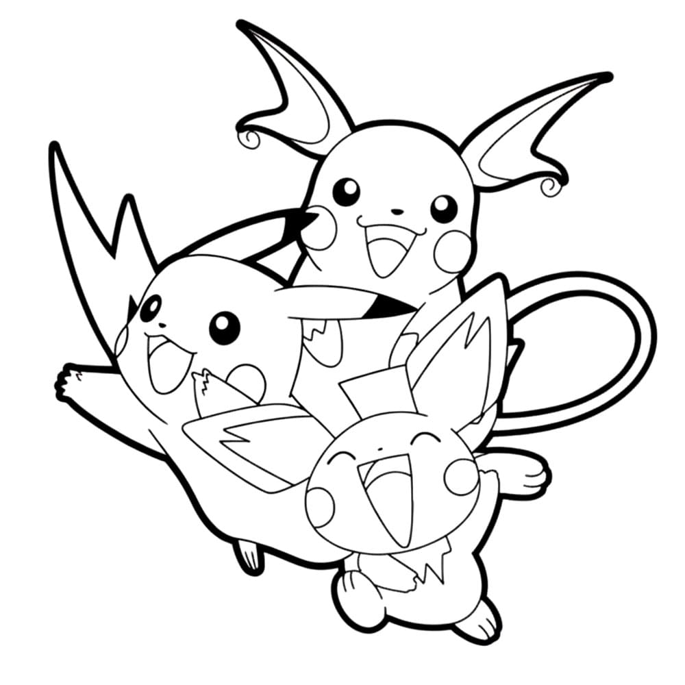 Pichu è così felice da colorare