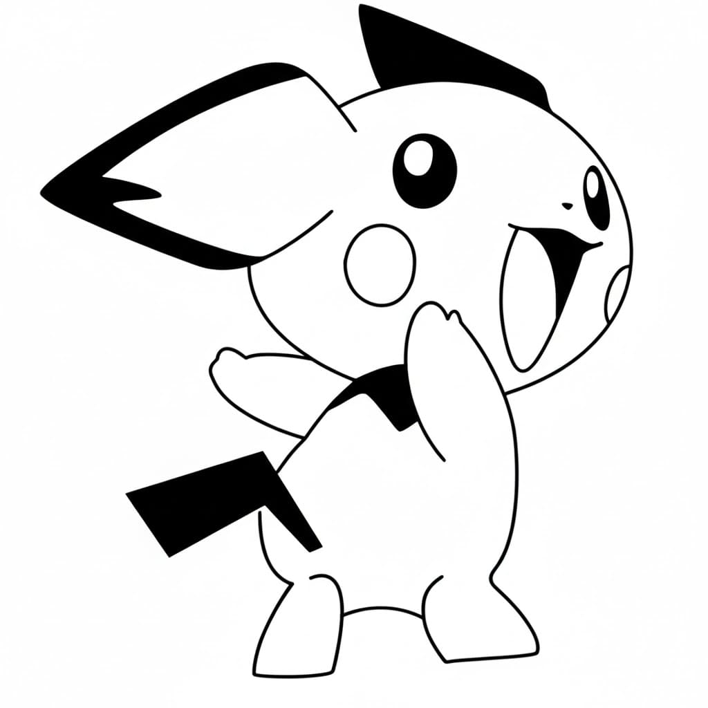 Pichu era felice da colorare