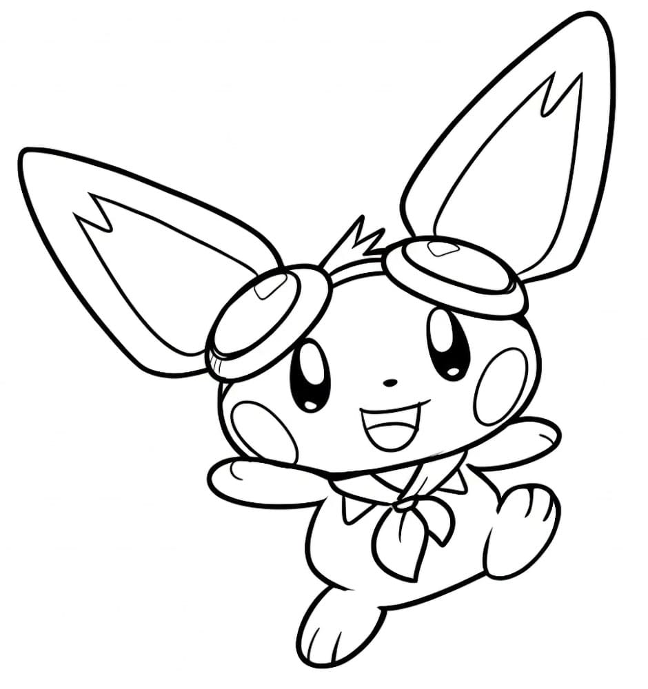 Pilota di Pichu da colorare