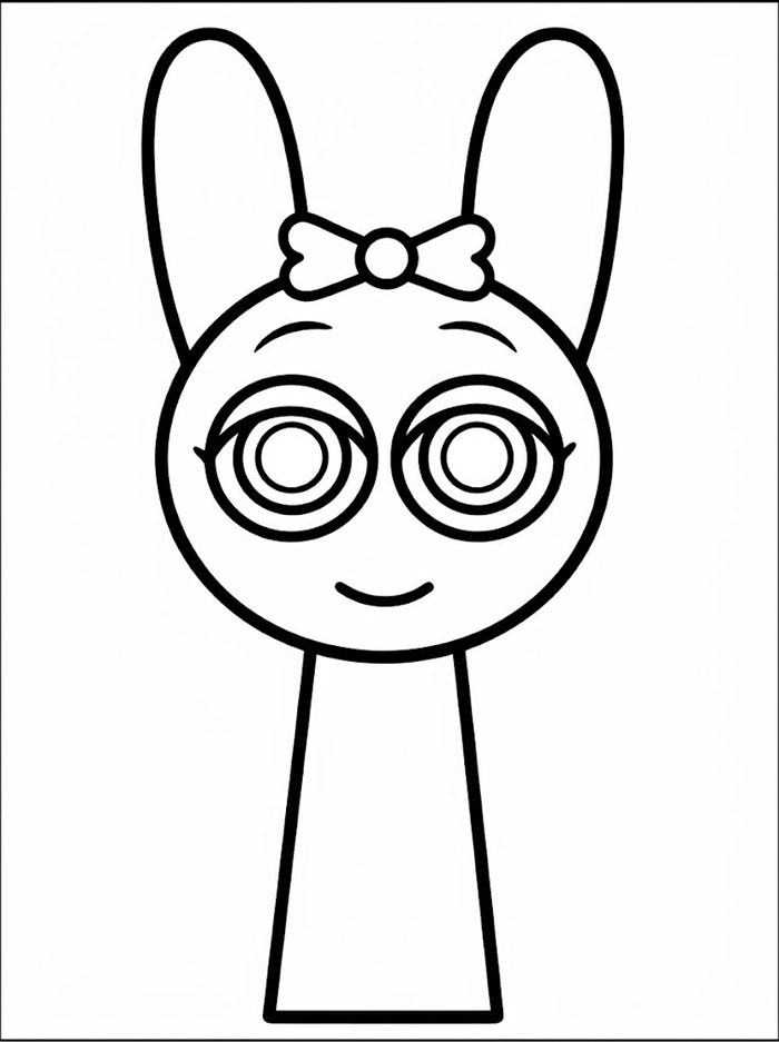 Pinki da Incredibox Sprunki da colorare