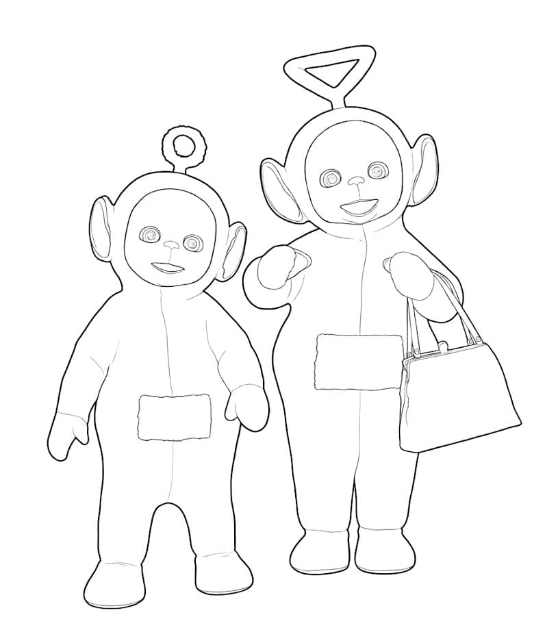 Po e Tinky Winky da colorare