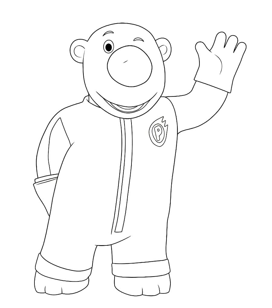 Poby saluta da colorare