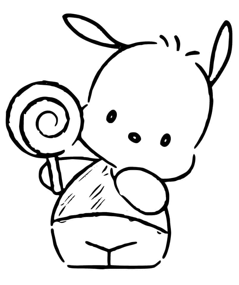 Pochacco carino da colorare