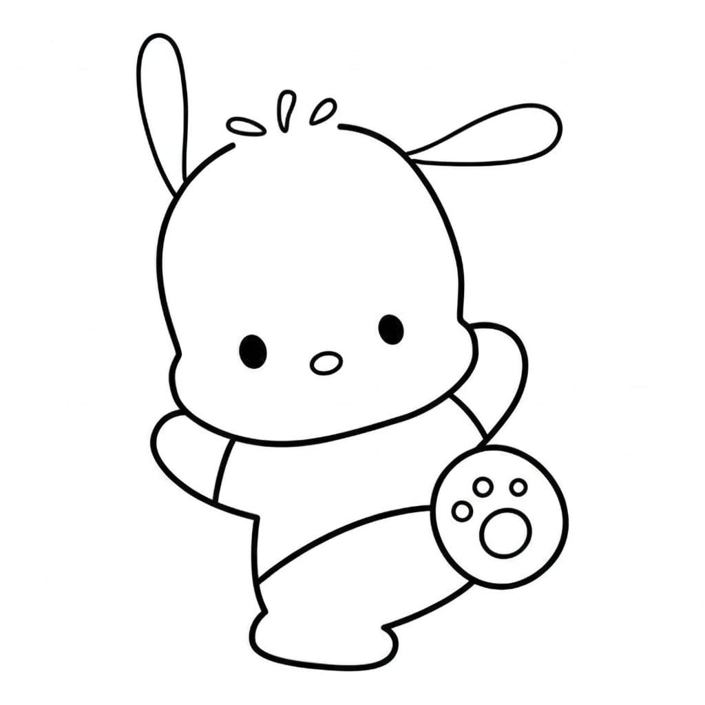 Pochacco è molto felice da colorare