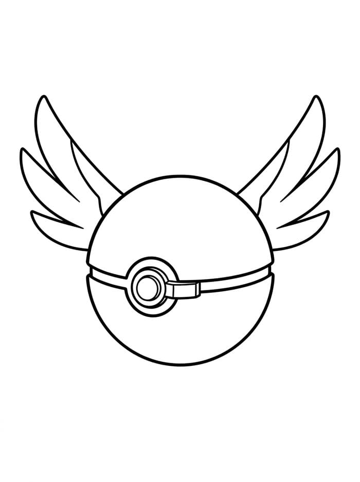 Poké Ball Ala da colorare