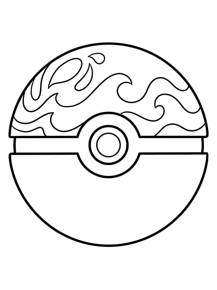 Poké Ball Immersione da colorare