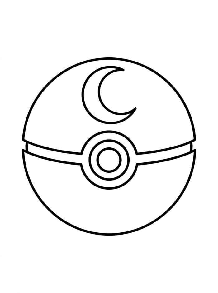Poké Ball Luna da colorare