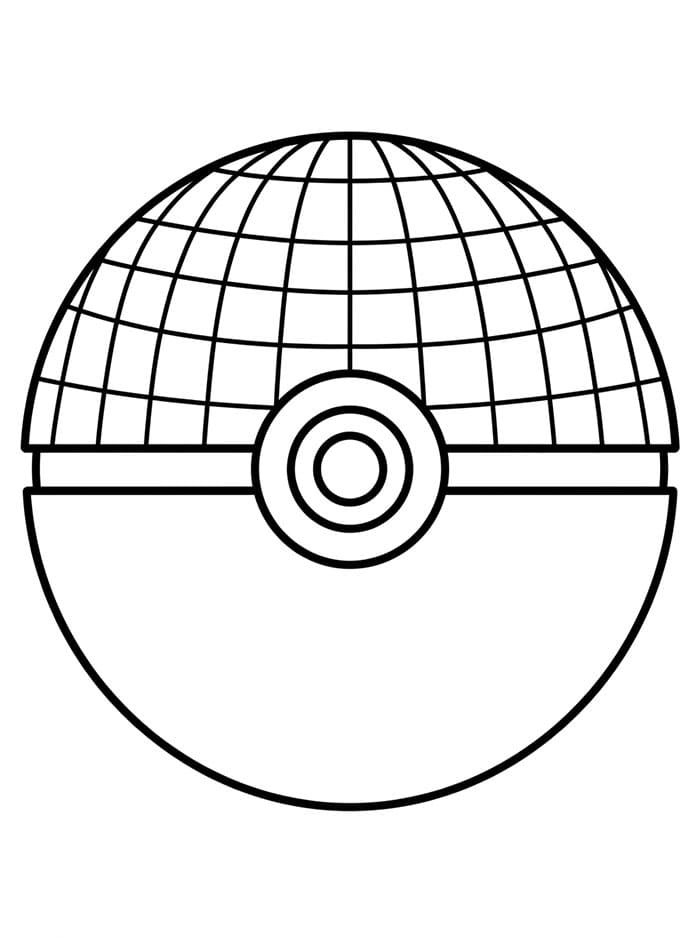 Poké Ball Rete da colorare