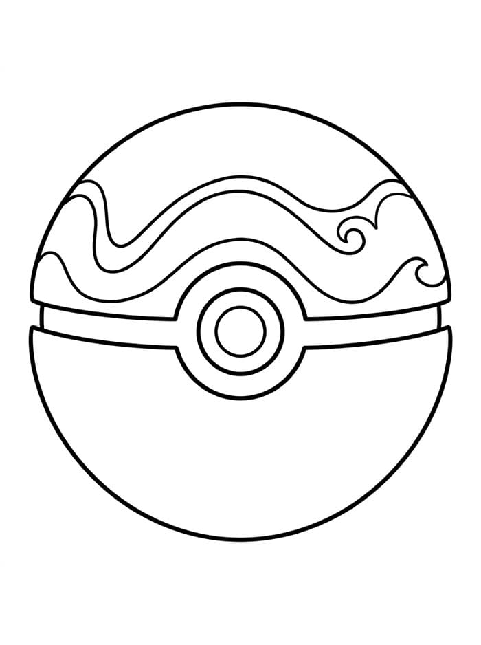 Poké Ball Semplice da colorare
