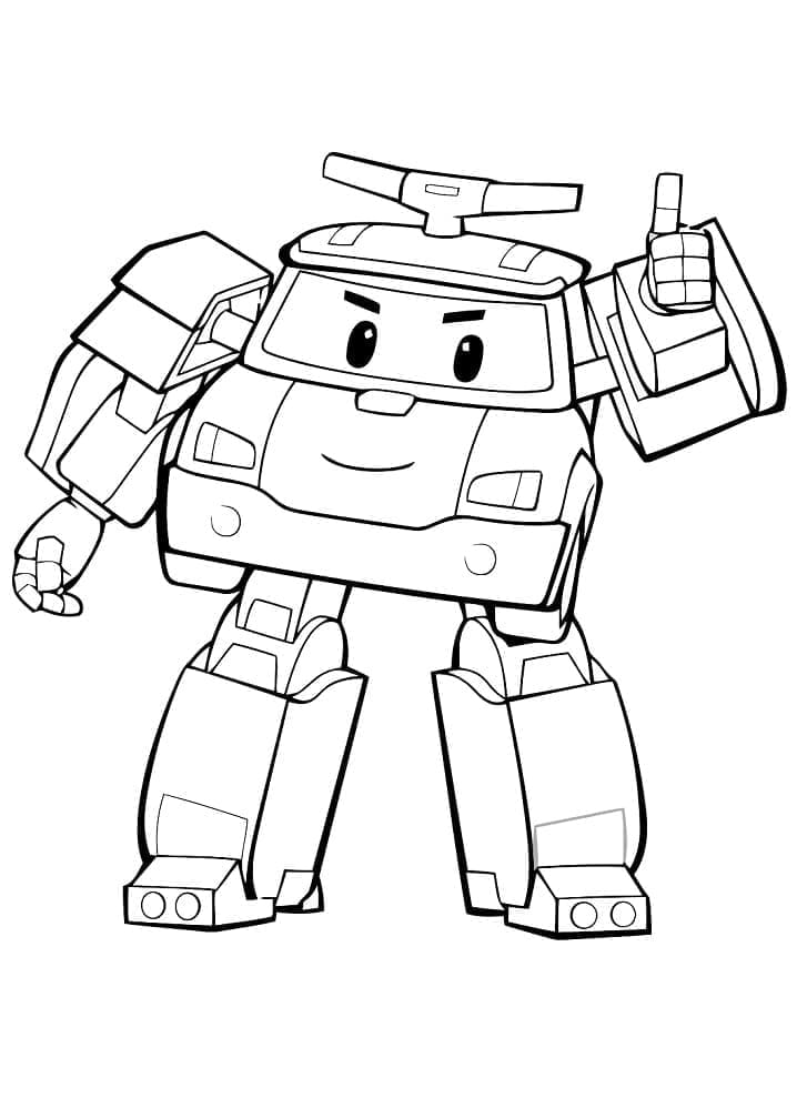 Poli da Robocar Poli da colorare