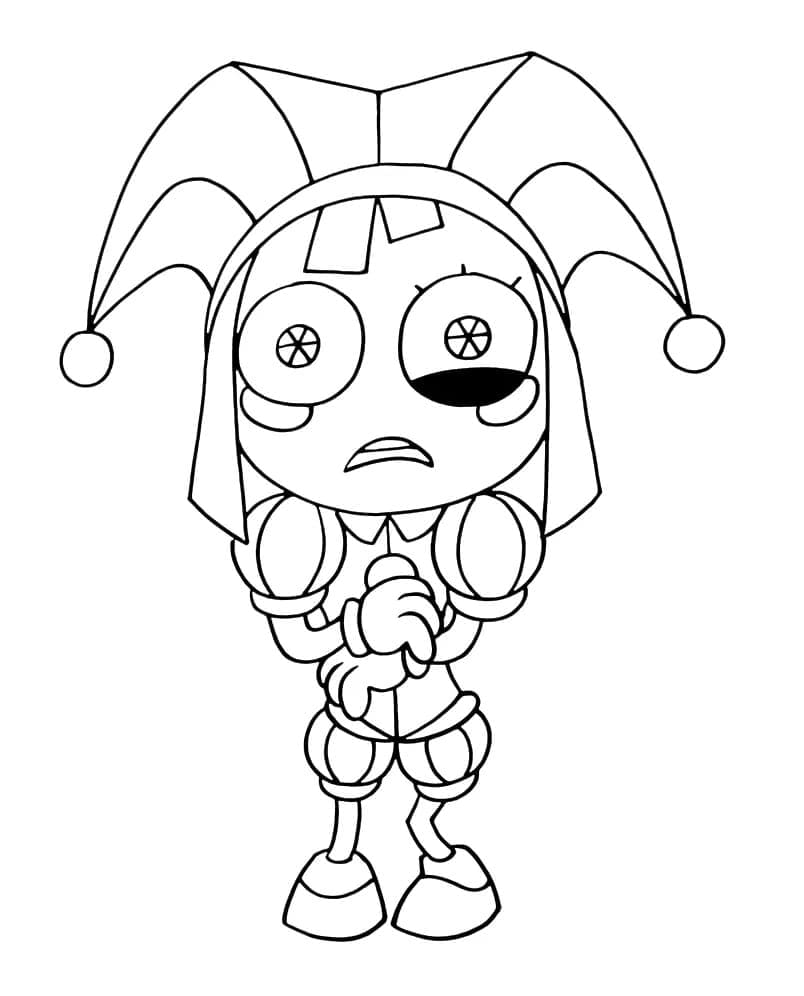 Pomni carino da colorare