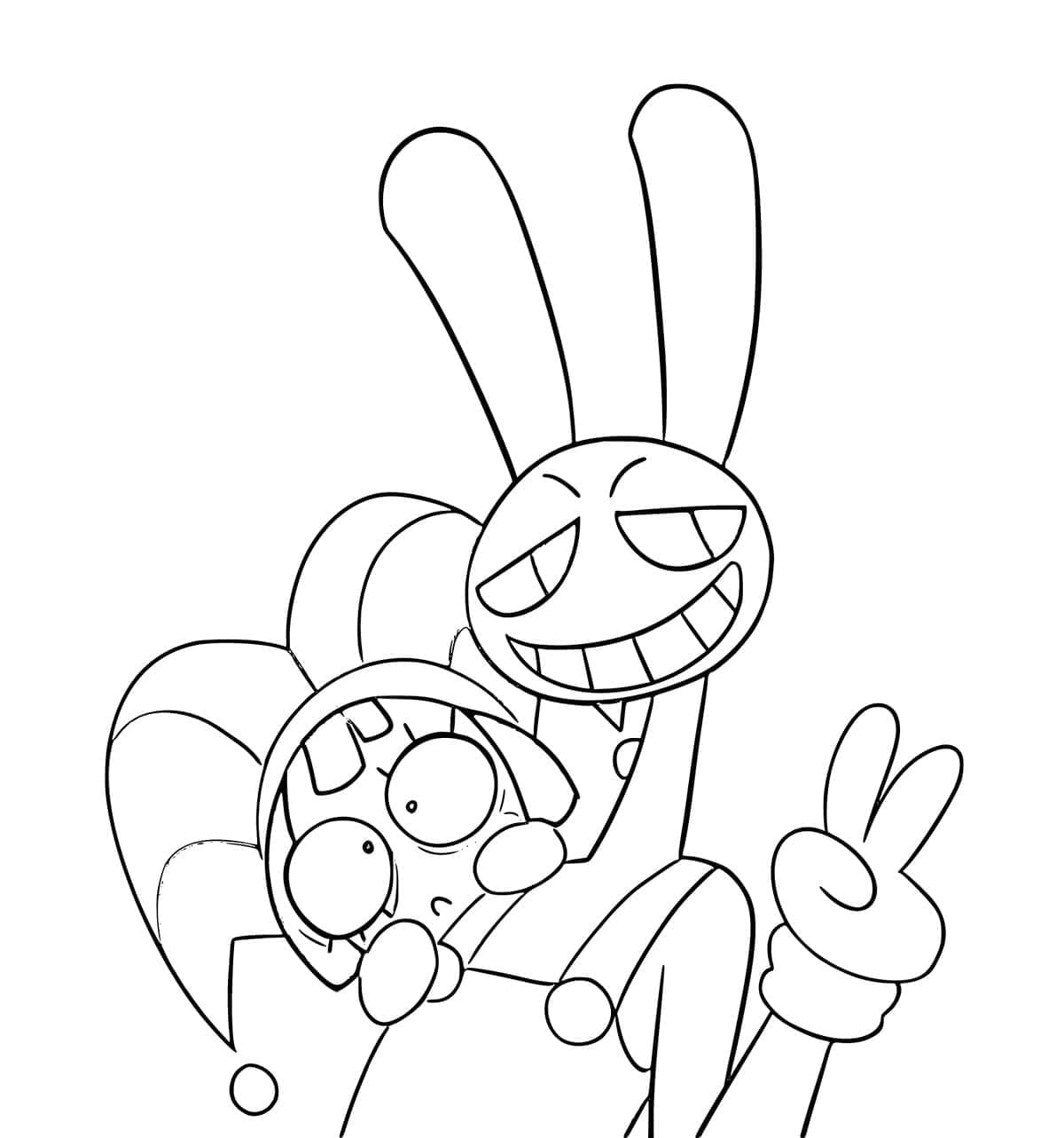 Pomni e Jax da colorare