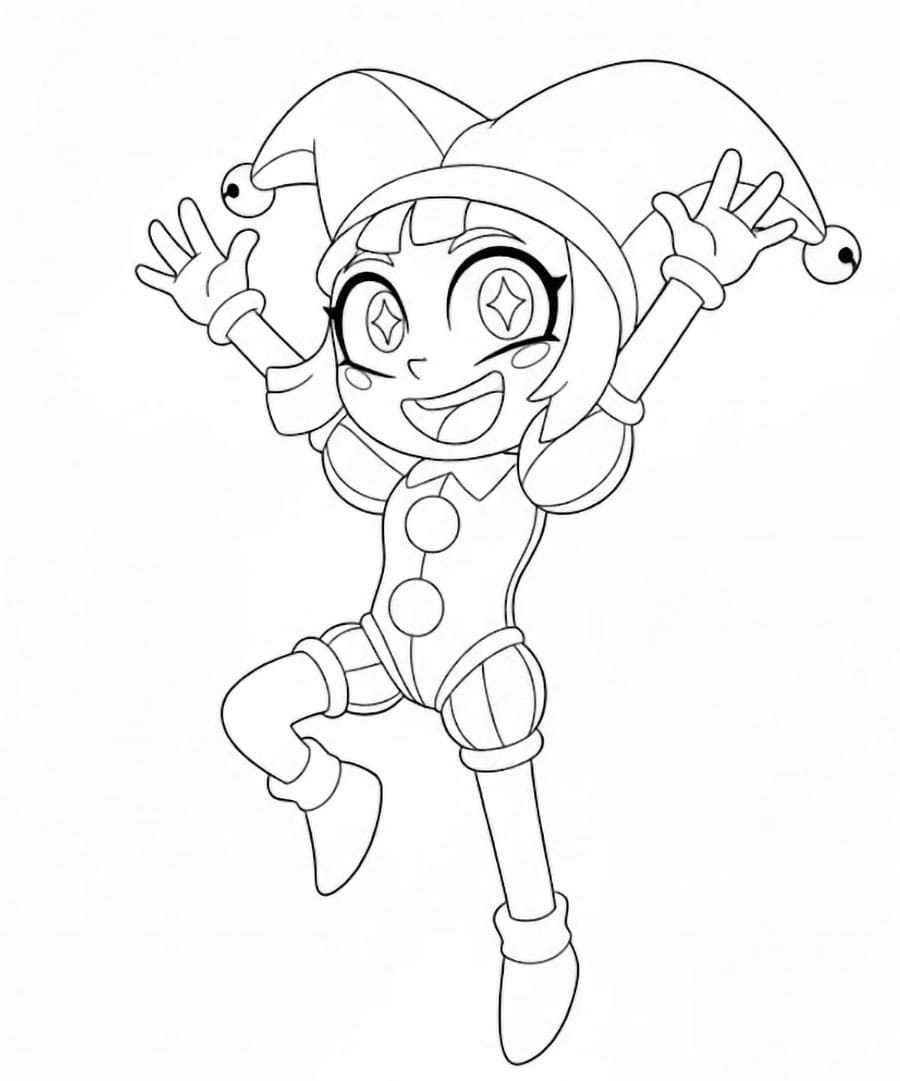 Pomni era emozionato da colorare