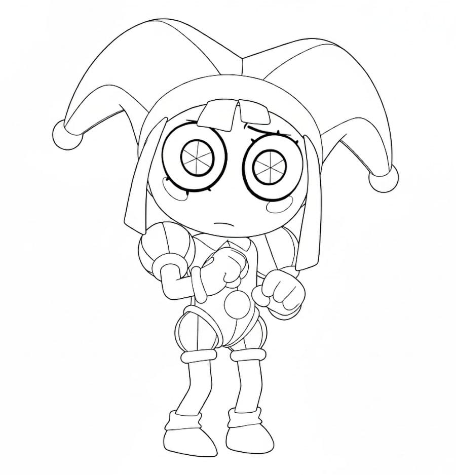 Pomni era terrorizzato da colorare