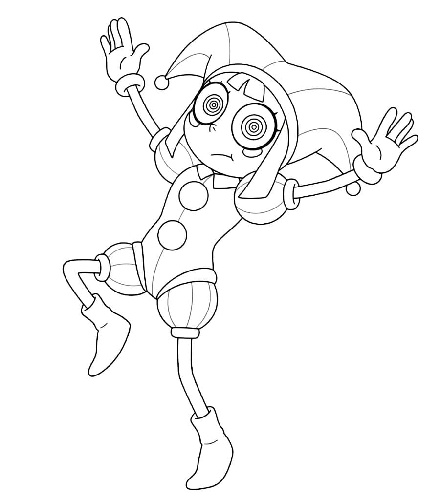 Pomni rimase sbalordito da colorare