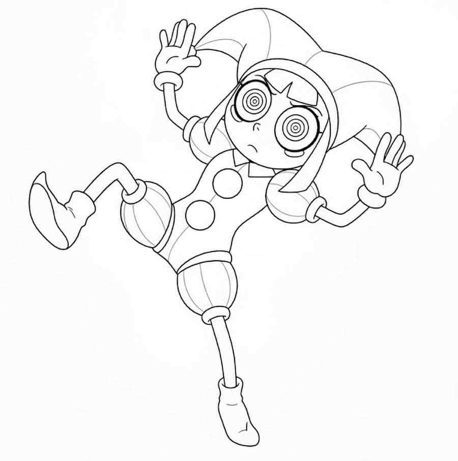 Pomni sembrava sconcertato da colorare