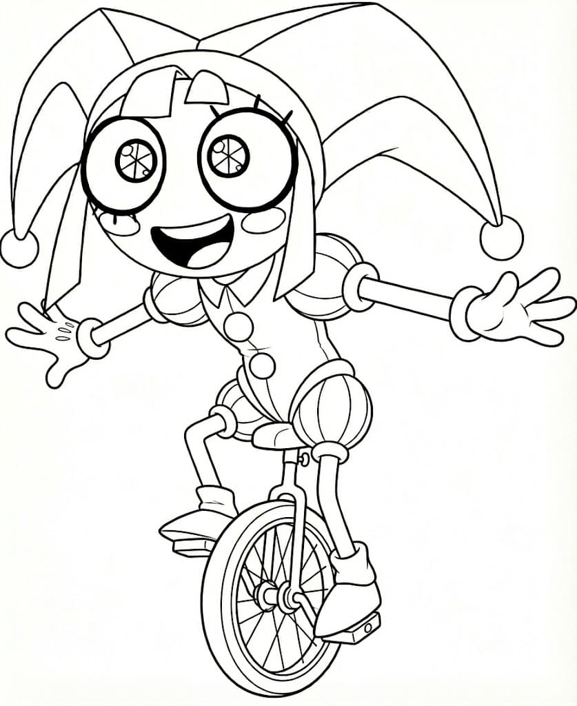 Pomni si esibisce da colorare