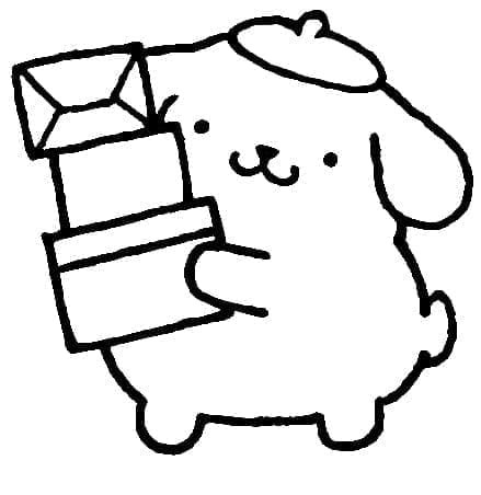 Pompompurin e regali da colorare