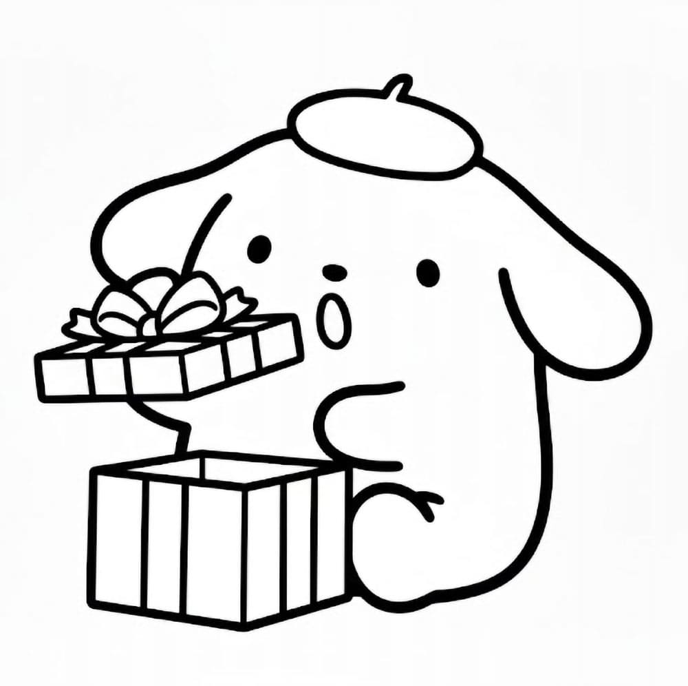 Pompompurin e regalo da colorare