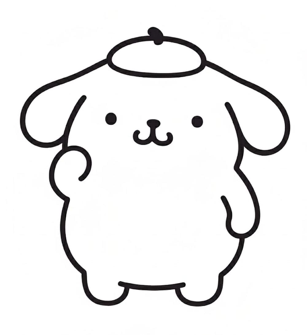 Pompompurin facile da colorare