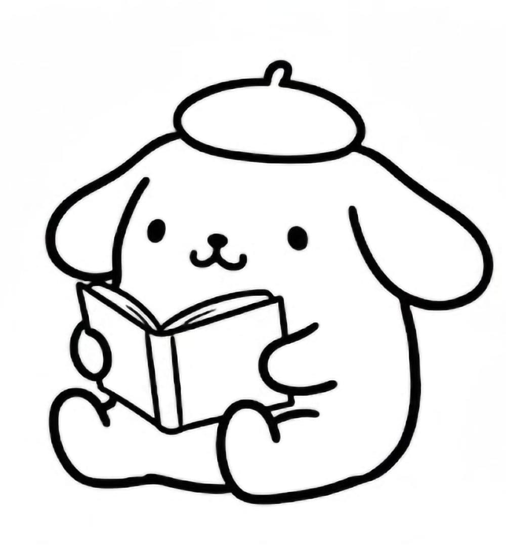 Pompompurin ha letto il libro da colorare