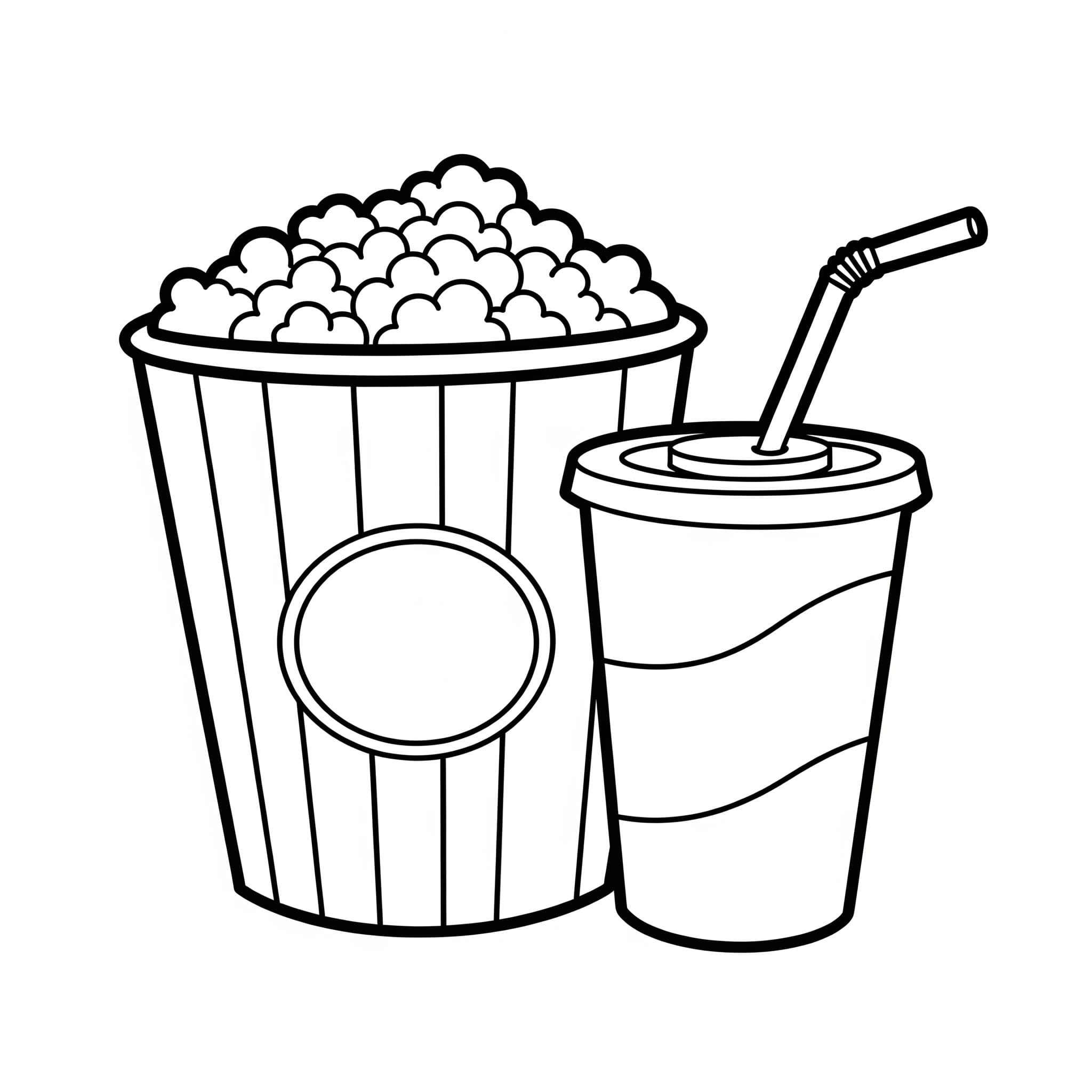 Popcorn a tema da colorare