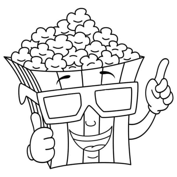 Popcorn animati da colorare