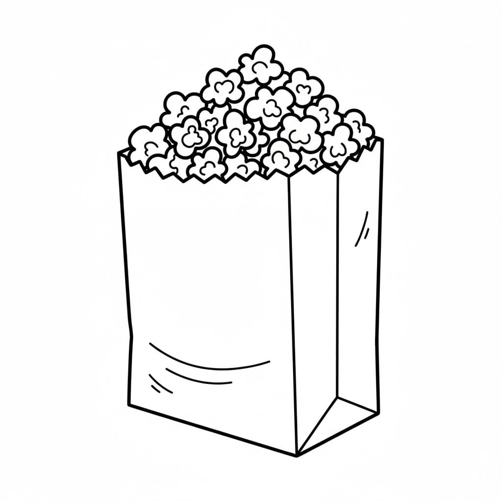 Popcorn di carta da colorare